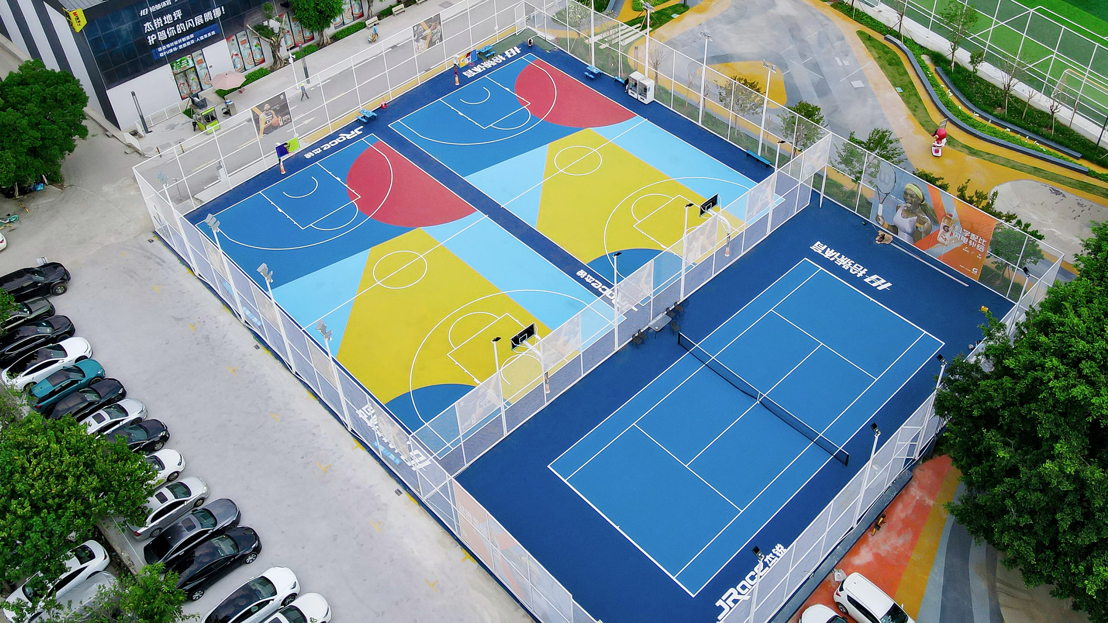 Prefabricated and SPUR track and court flooring